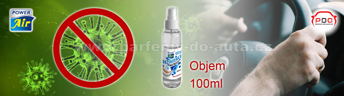 Anti Covid Power Air 100ml dezinfekce na ruce do auta